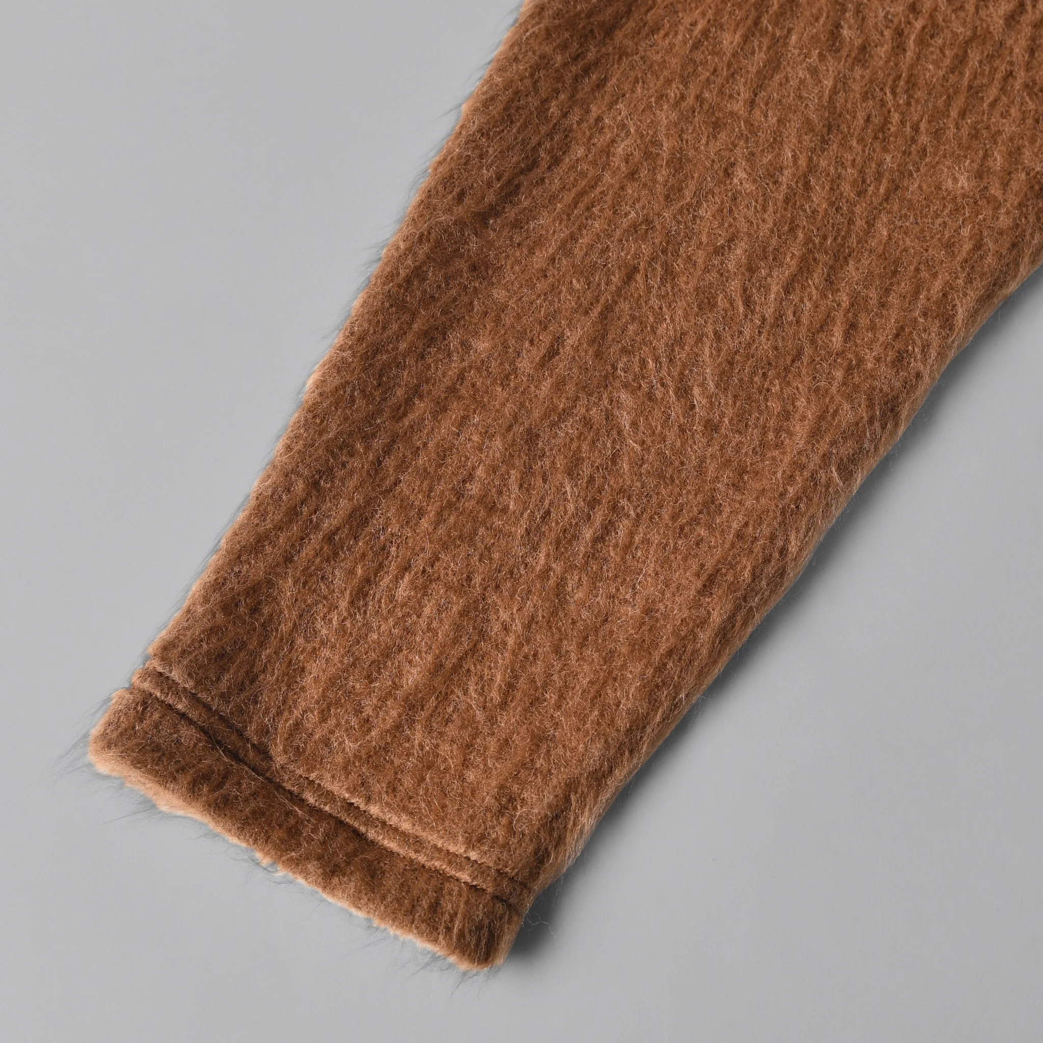 Shaggy V Cardigan (Made in Japan) - Solid Camel — MONITALY
